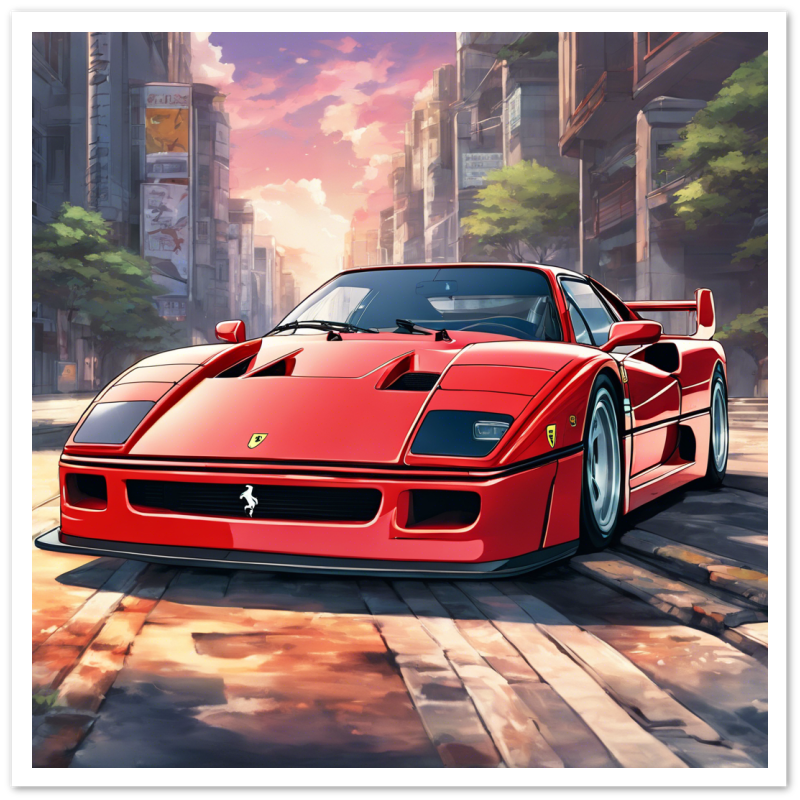 Dennis' ferrari Poster