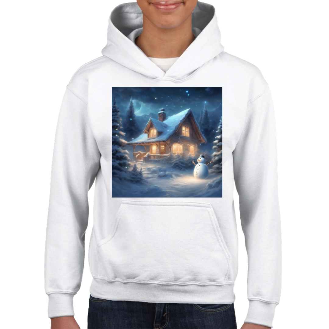 Winter Scenes Black Hoodie