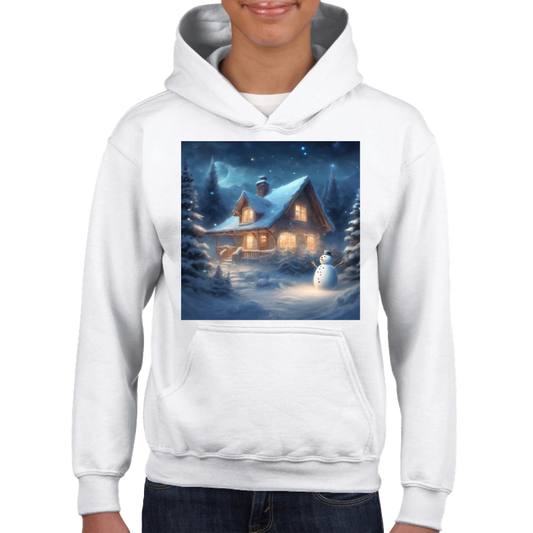 Winter Scenes Black Hoodie